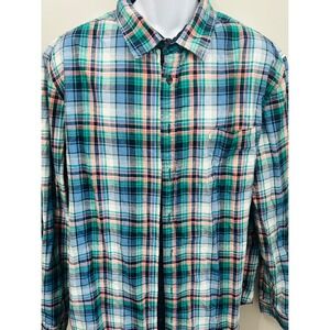 Goodfellow Plaid Shirt Long Sleeve Button Up Casual Work Shirt